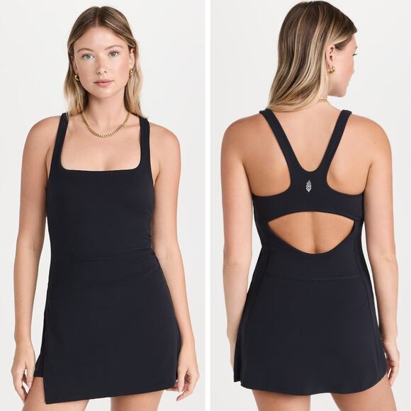 FREE PEOPLE Movement Never Better Dress in Black Size Medium - Picture 1 of 8